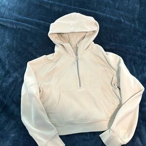 Lululemon Scuba oversized Half zip hoodie. Heathered bone.